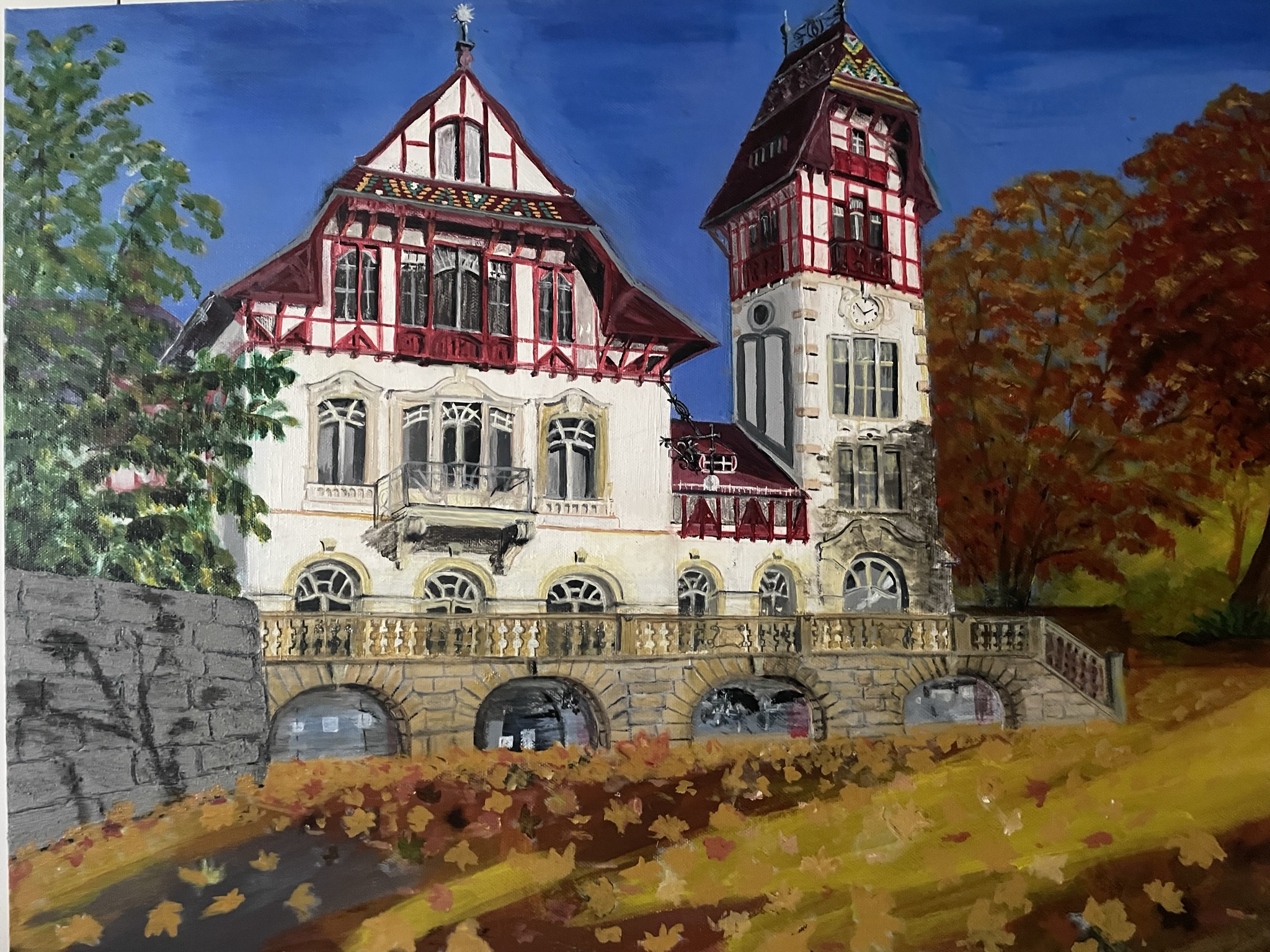 Gemälde des Theresiensteins von Karin Butschek